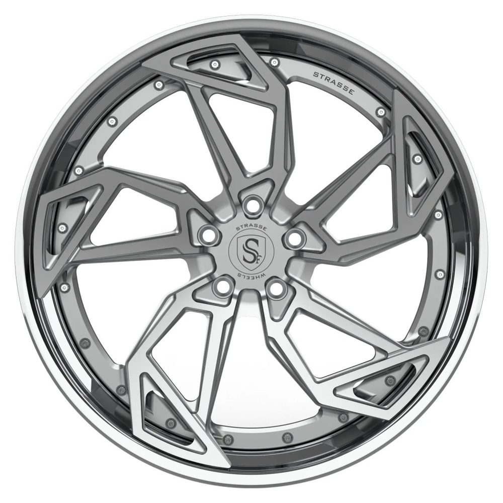 Strasse SB1 Deep Concave FS Wheel - Silver & Polished