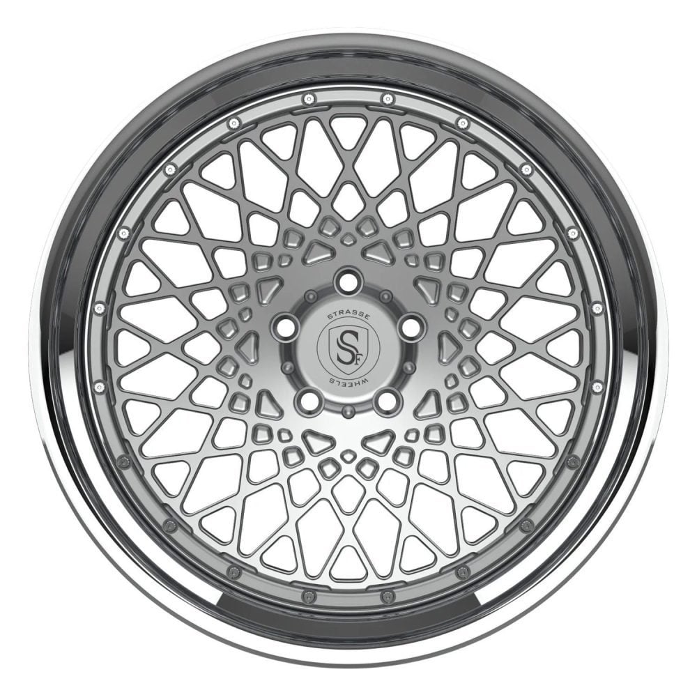Strasse SC20 Track Wheel - Silver, Polished & Gloss Black