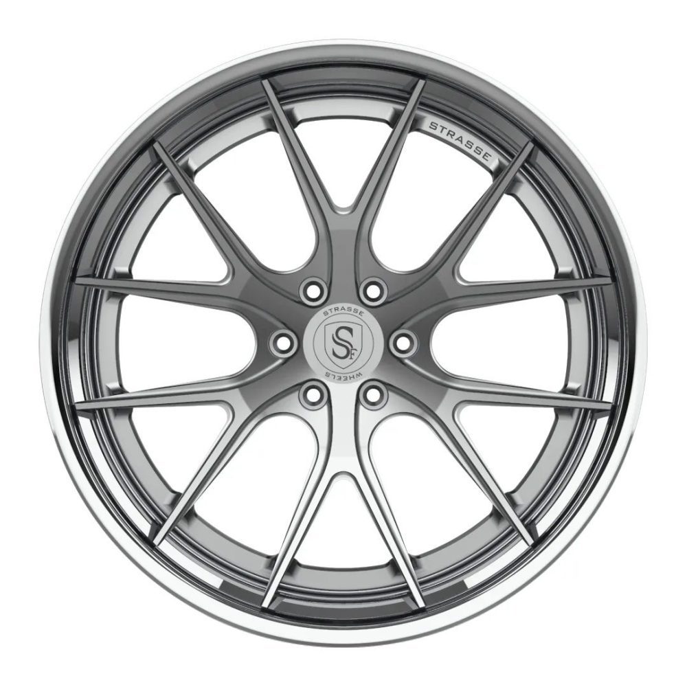 Strasse SM6R Deep Concave FS Wheel - Silver & Polished