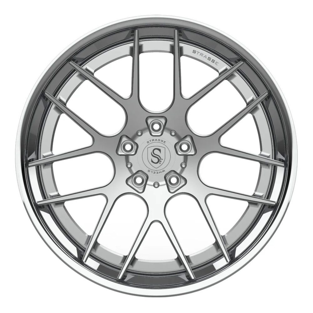 Strasse SM7 Deep Concave FS Wheel - Silver & Polished