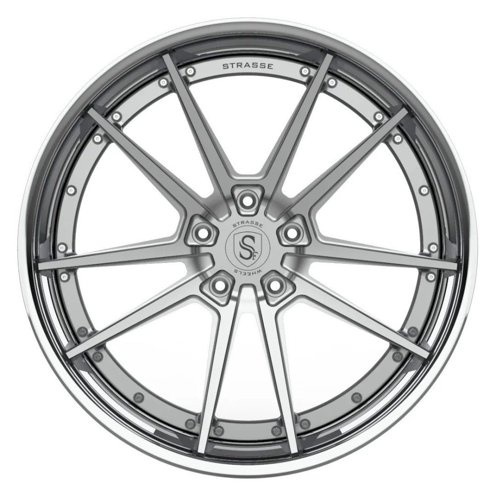 Strasse SV1 Deep Concave FS Wheel - Silver & Polished