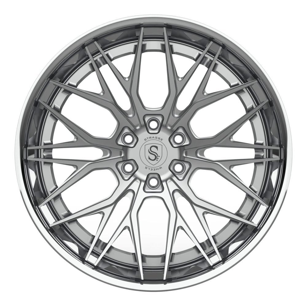 Strasse SV12M Deep Concave FS Wheel - Silver & Polished