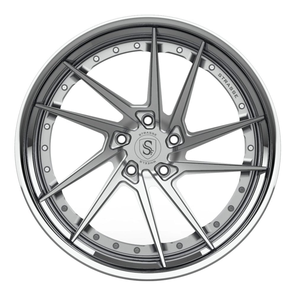 Strasse SV1T Deep Concave FS Wheel - Silver & Polished
