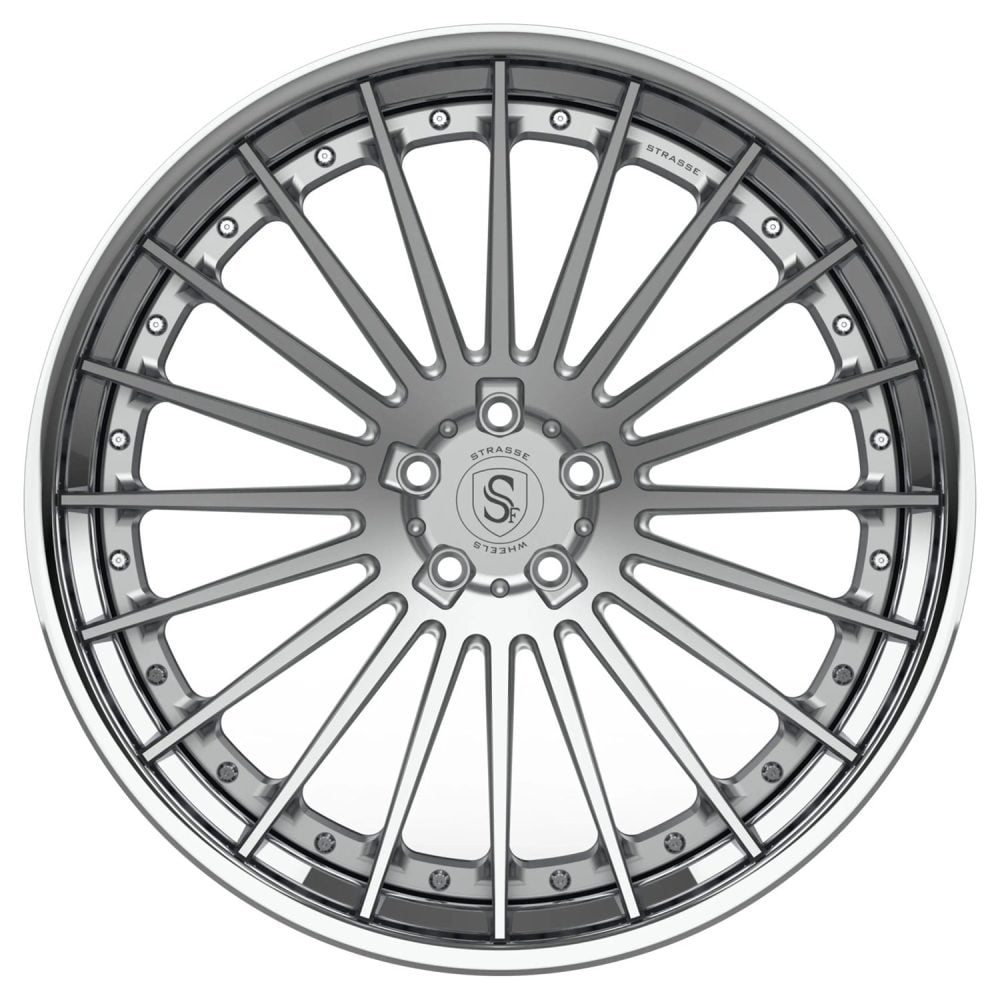 Strasse SV20 Deep Concave FS Wheel - Silver & Polished