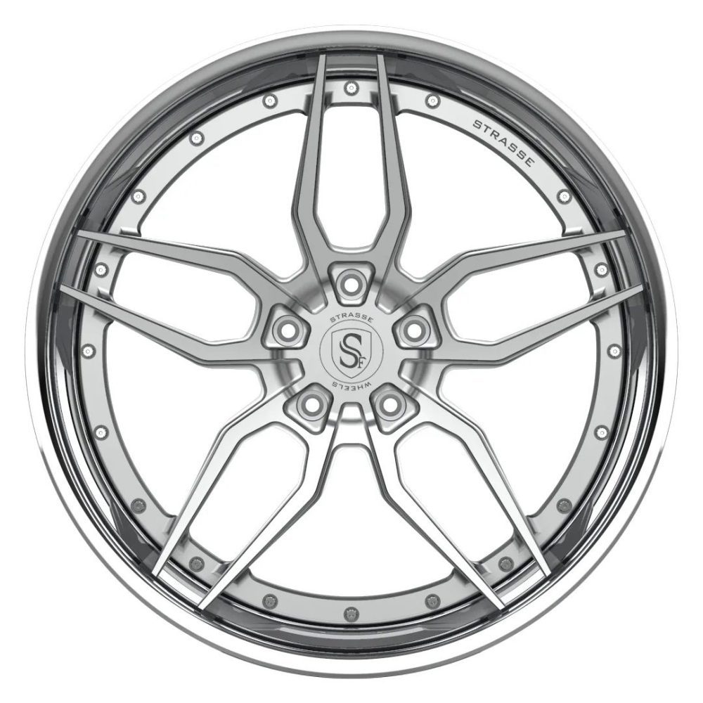 Strasse SV4 Deep Concave FS Wheel - Silver & Polished