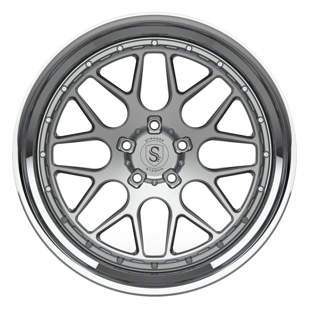 Strasse SV8 Track Wheel - Silver & Polished