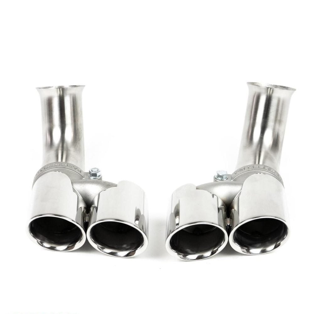Fabspeed Deluxe Quad-Style Tips - Short for 996.2 Porsche 911 Carrera / 4 / 4S & GT3