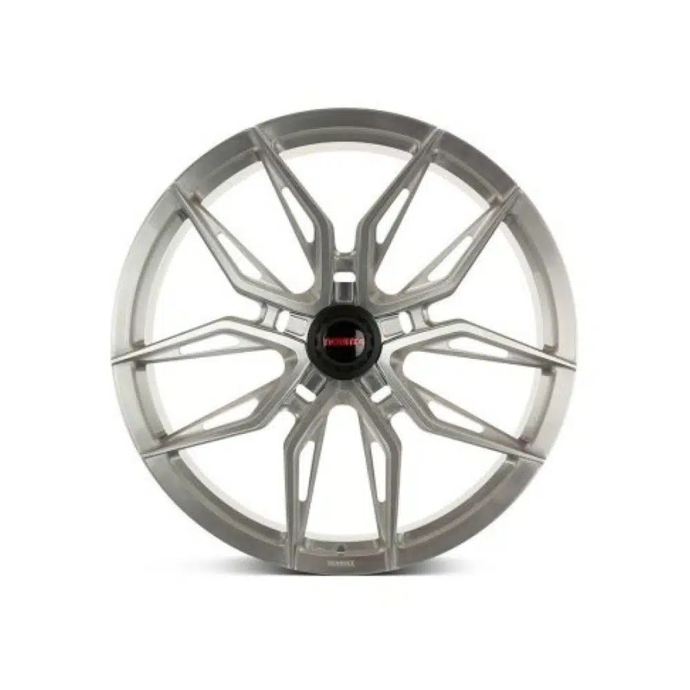 NOVITEC Ferrari 296 NF11 Wheels in Gloss Silver - Front View of Wheel