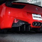 LEAP DESIGN Carbon Rear Diffuser for Ferrari 458 Italia Installed