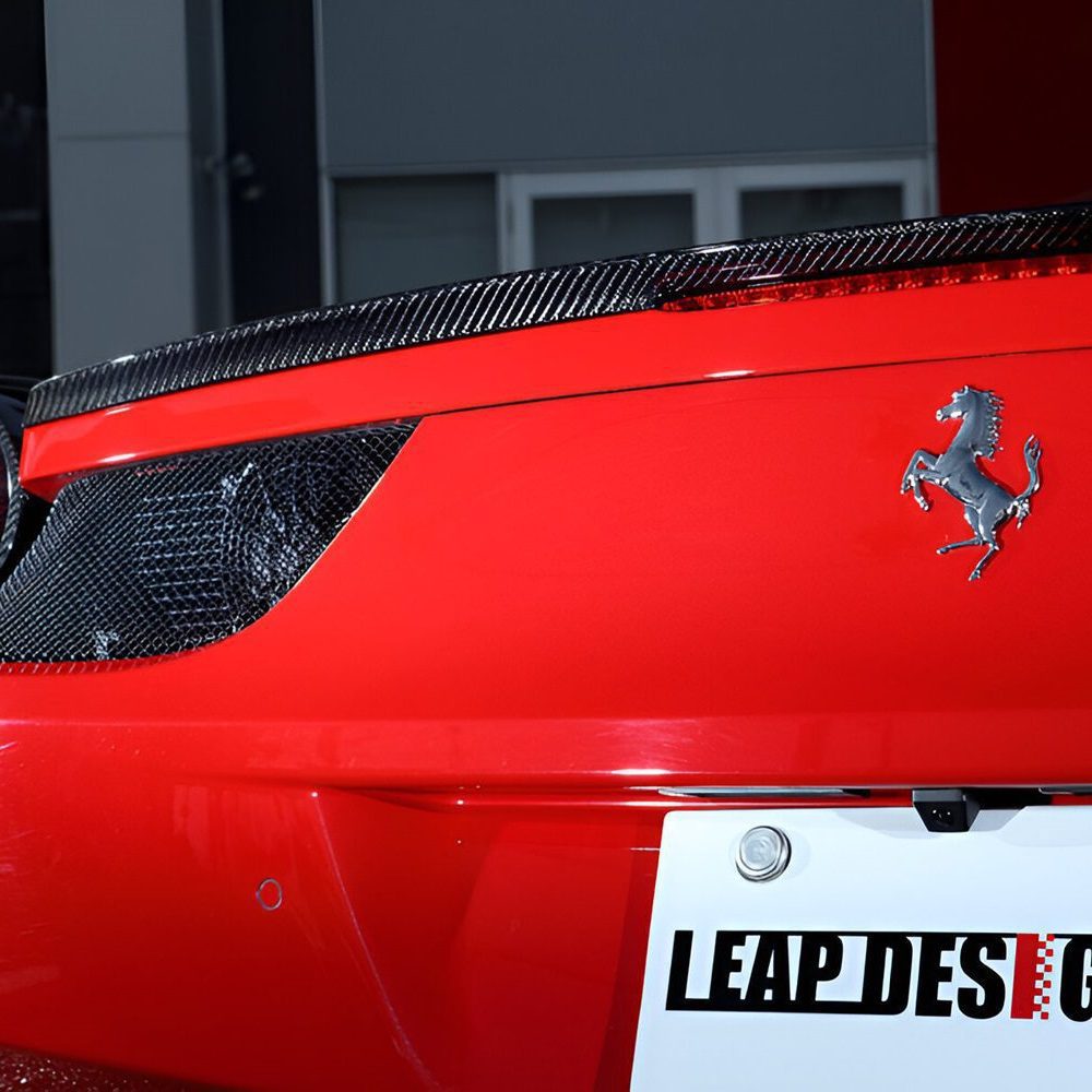 LEAP DESIGN Carbon Rear Spoiler for Ferrari 458 Italia Installed