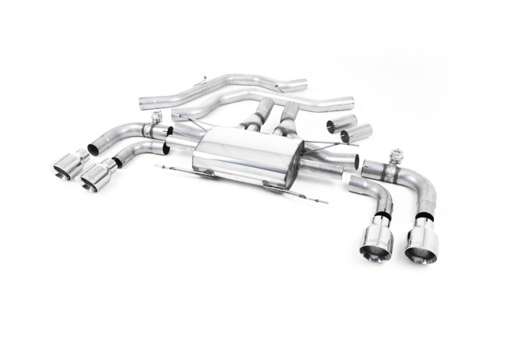 Milltek Valved Front-Pipe-Back Exhaust System for Alfa Romeo Giulia Quadrifoglio with Polished Tips