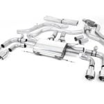 Milltek Valved & Resonated Catback Exhaust System for Alfa Romeo Giulia Quadrifoglio with Polished Tips