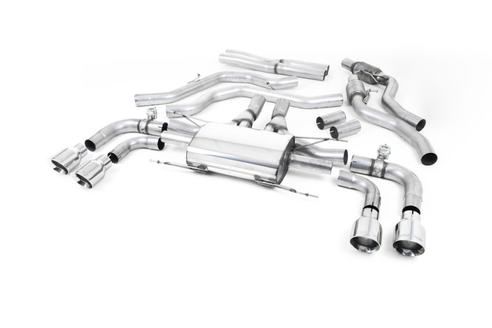 Milltek Valved & Resonated Catback Exhaust System for Alfa Romeo Giulia Quadrifoglio with Polished Tips