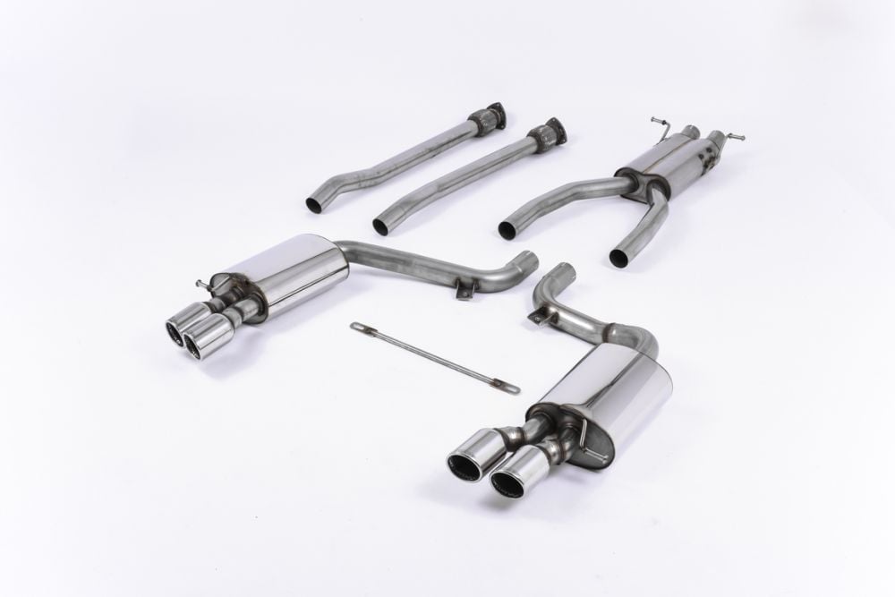 Milltek Road+ Resonated Catback Exhaust System w/ Polished Tips for C6 Audi S6 Quattro