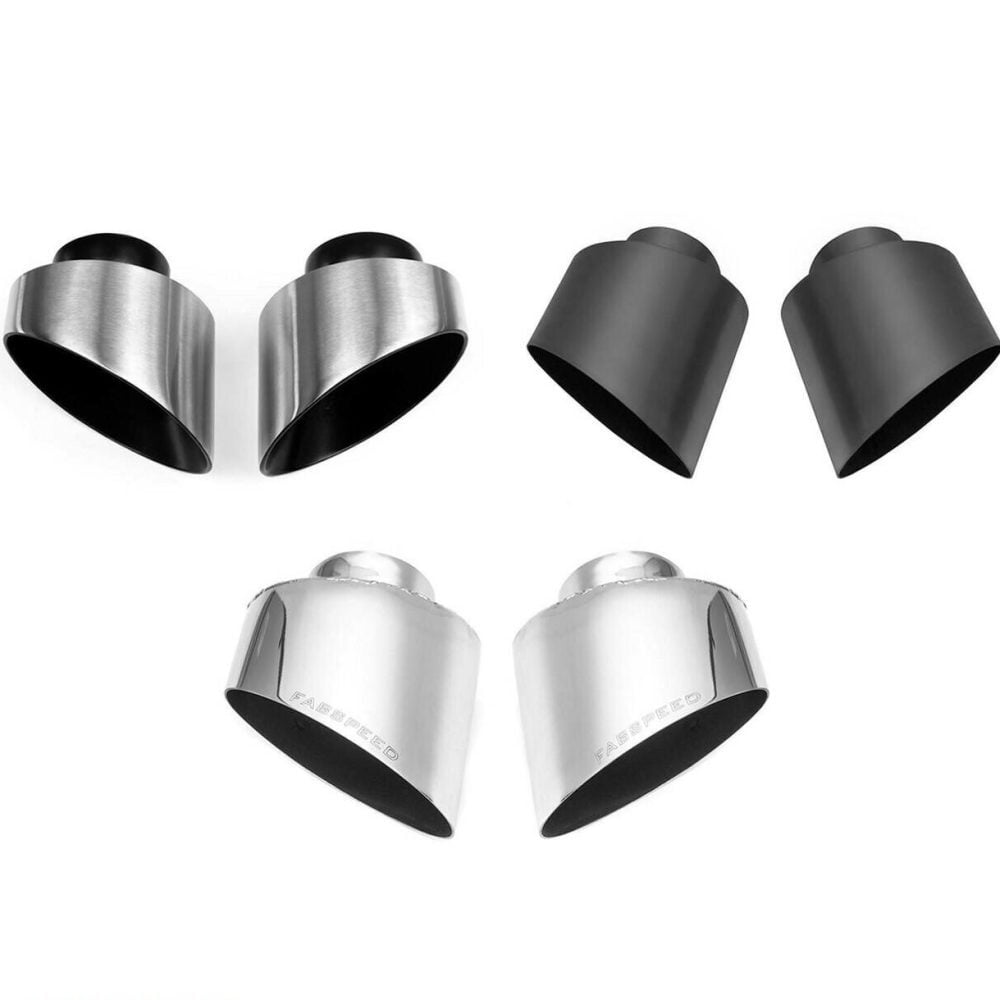 Fabspeed Single Wall Oval Bolt-On Tips for 993 Porsche 911 Turbo & Turbo S