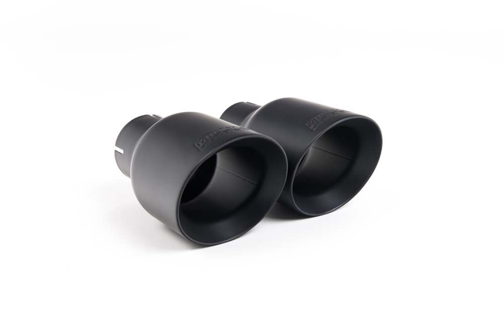 Milltek Resonated Turboback Exhaust System w/ Hi-Flow Sports Pipe & Cerakote Black Tips for 8V Audi S3 Quattro (3-door)