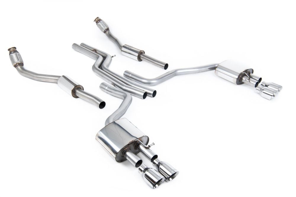 Milltek Non-Resonated Catback Exhaust System for C7 Audi S6 / S7 with Polished Tips