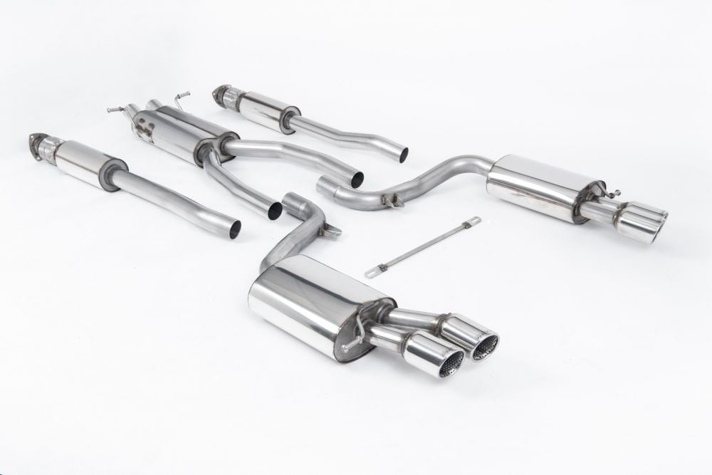 Milltek Resonated Catback Exhaust System w/ Polished Tips & EC Approval for C6 Audi S6 Quattro