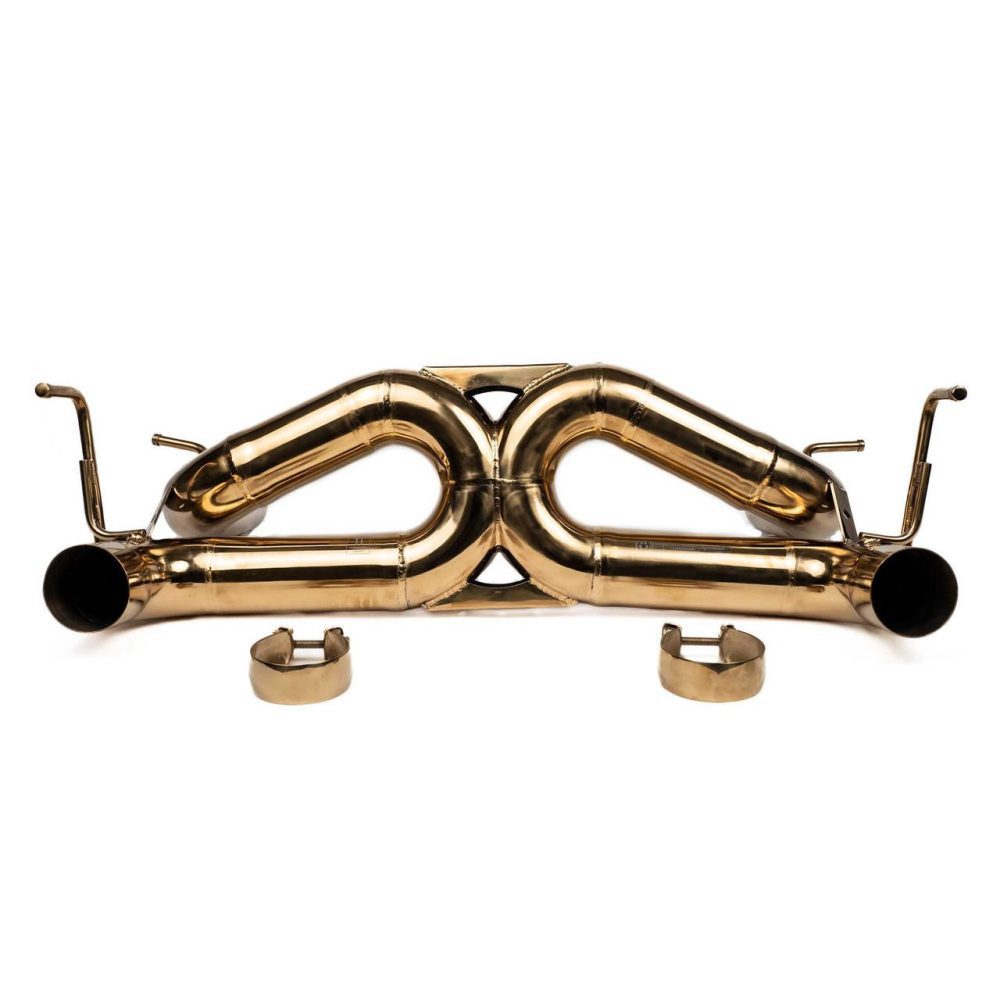 Fabspeed Titanium X-Pipe Exhaust for Ferrari 488 GTB & Spider - Front View