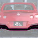 KUHL Ver. 4 GTII Rear Bumper Upper Diffuser for R35 Nissan GT-R Installed - Part Highlighted