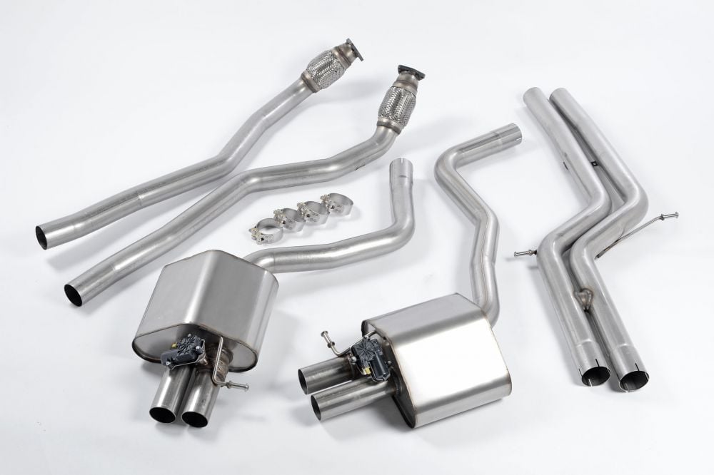 Milltek Valved Catback Exhaust System for C7 Audi RS7 - Non-Resonated Option