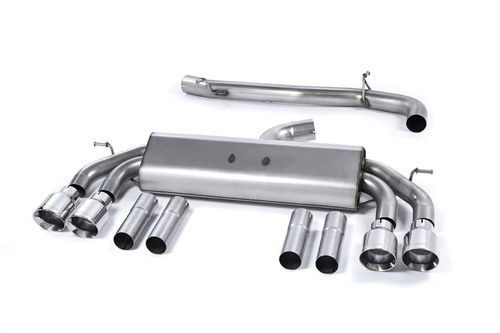Milltek Race Catback Exhaust System for 8V Audi S3 Quattro (sedan and convertible) - Non-Resonated with Polished GT Tips