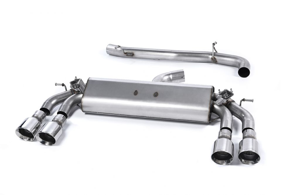 Milltek Race Catback Exhaust System for 8V Audi S3 Quattro (sportback) - Non-Resonated with Polished GT Tips