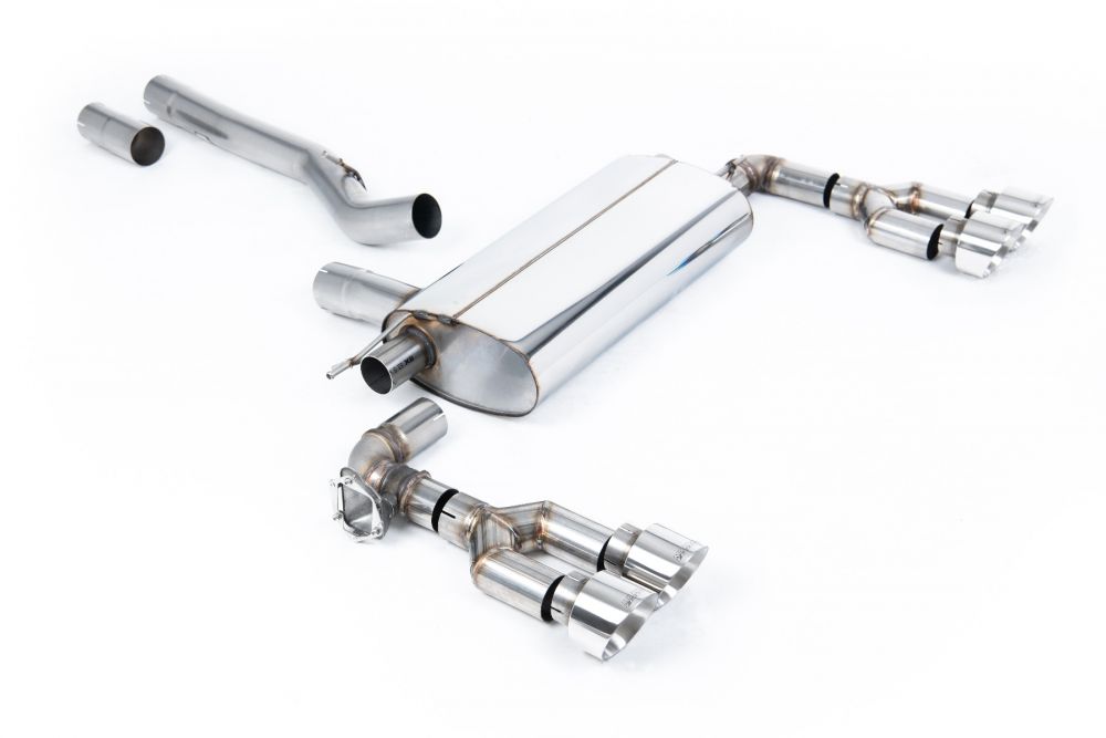 Milltek Valved OPF / GPF-Back Exhaust System with EC Approval (for MILLTEK x MAXTON diffuser) for F40 BMW M135i with Polished Tips