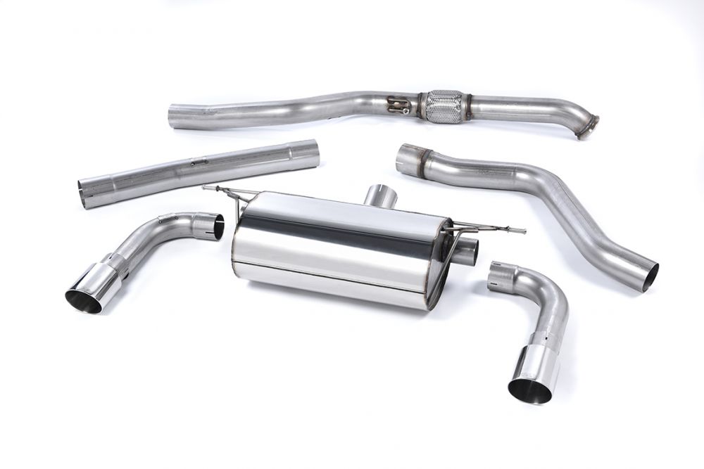 Milltek Resonated Catback Exhaust System for F22 BMW M235i with Polished Tips