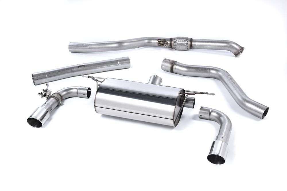 Milltek Valved & Non-Resonated Race Catback Exhaust System for F22 BMW M235i with Polished Tips