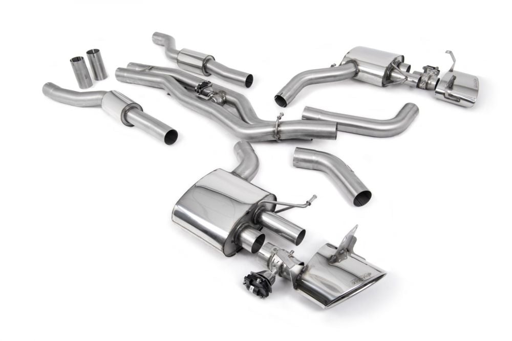 Milltek Valved & Resonated Catback Exhaust System for C8 Audi RS6 / RS7 with Polished Tips - Does Not Require Cutting OE System Option