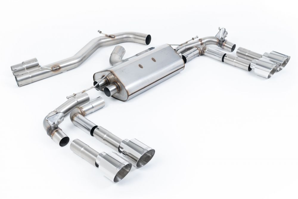 Milltek Road+ Valved & Resonated Catback Exhaust System for 8Y Audi S3 Quattro with Polished GT Tips