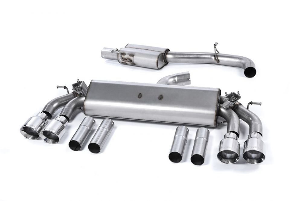 Milltek Valved & Resonated Catback Exhaust System w/ EC Approval for 8V Audi S3 Quattro (sedan and convertible) with Polished GT Tips