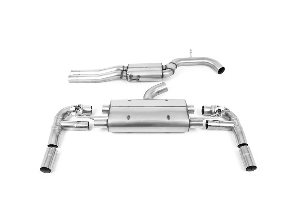 Milltek Valved Large Bore Catback Exhaust System for 8V Audi RS3 Sedan - Resonated Version