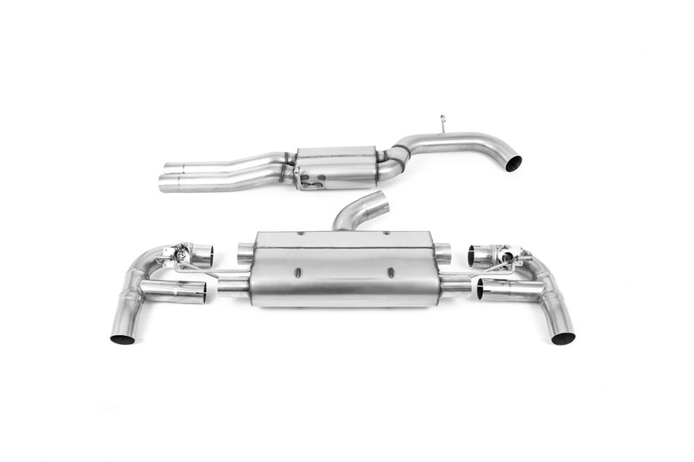 Milltek Valved Large Bore Catback Exhaust System for 8V Audi RS3 Sportback - Resonated Version