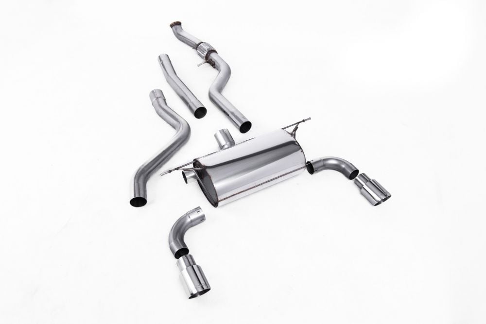 Milltek Non-Resonated Catback Exhaust System for F20 / F21 BMW M135i - Road Silencer with Polished Tips