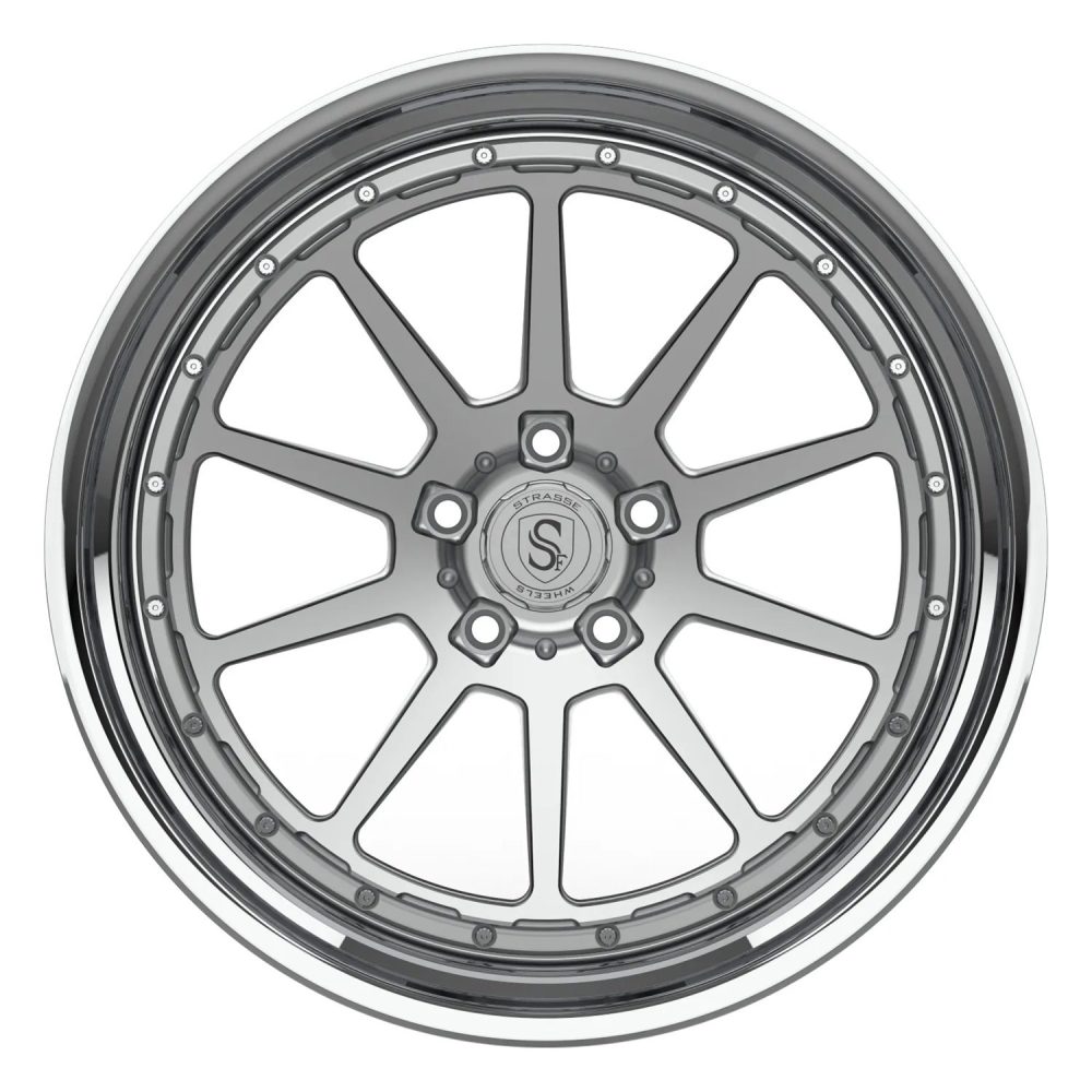 Strasse R10 Track Wheel in Silver & Polished
