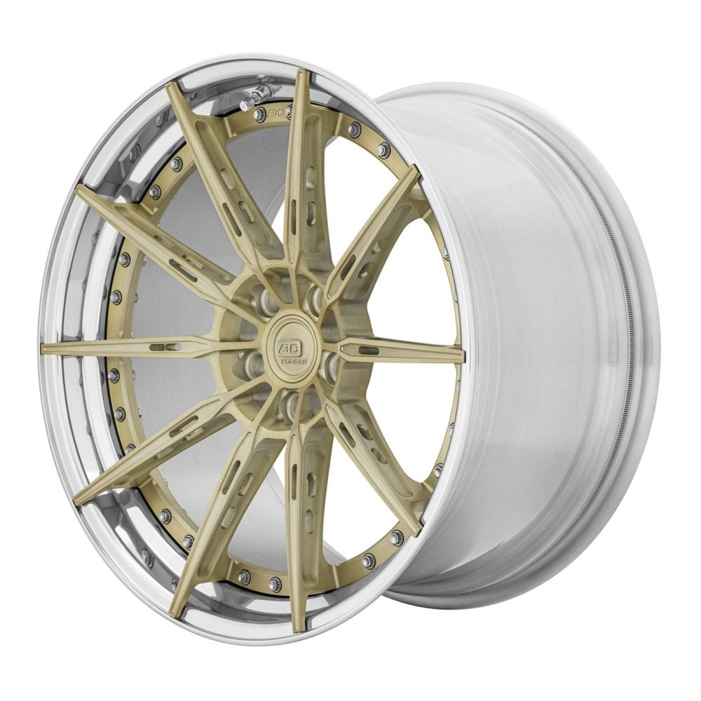 BC Forged HCX06 Modular Wheel in Satin Royal Gold & Polished Clear - Side