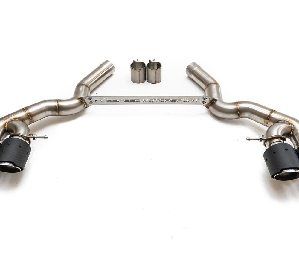 Fabspeed Muffler Bypass with Quad Tips for BMW F90 M5