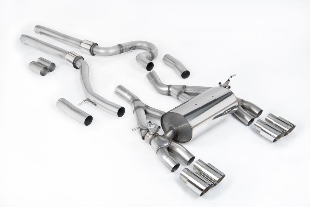 Milltek Valved Equal Length Catback Exhaust System for F82 BMW M4 with Polished Tips