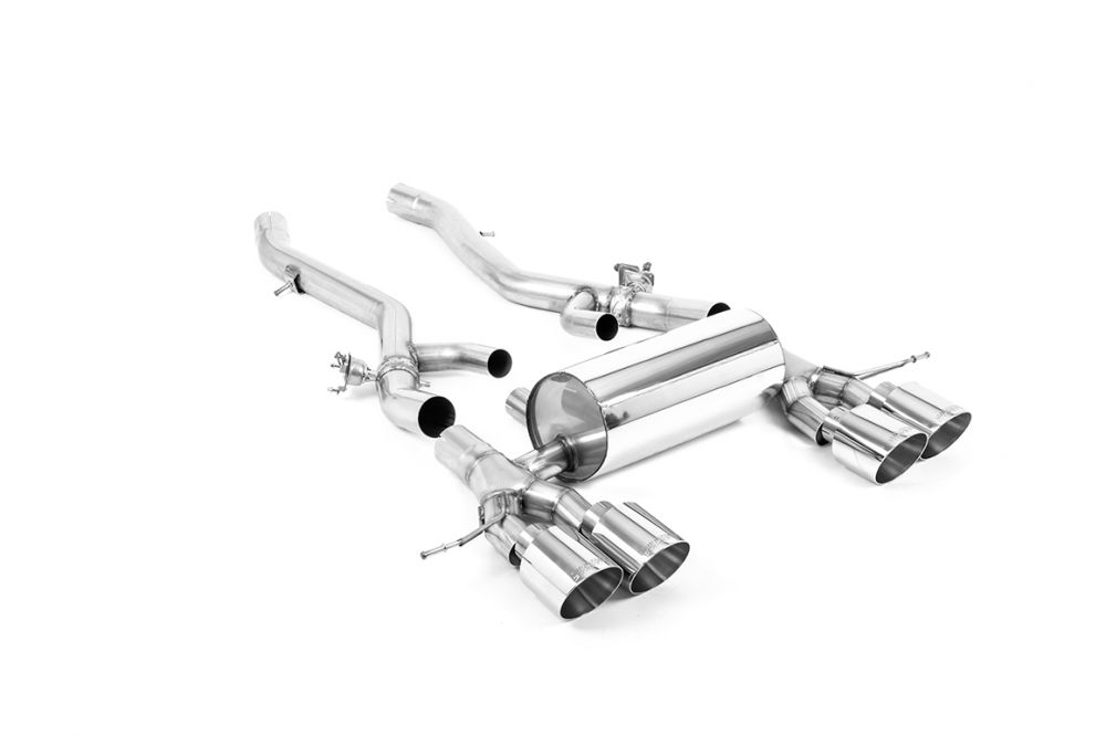 Milltek Valved Axle-Back Exhaust System with EC Approval for G8X BMW M3 / M4 with Polished Tips