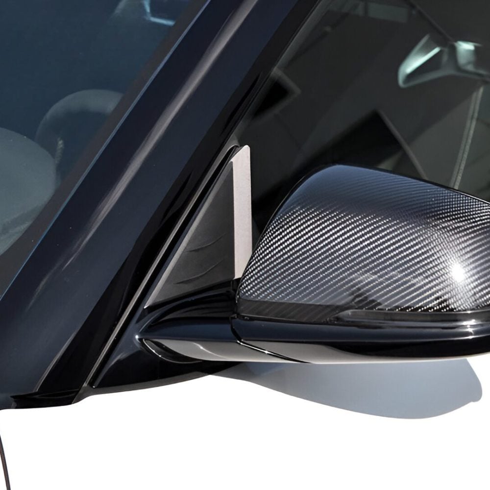 AutoTecknic Matte Black Ver. II Side Mirror Wind Deflector Set for