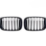 AutoTecknic Glazing Black Dual-Slat Front Grille Set for G0X BMW X3 / X4 (pre-facelift) - Front View