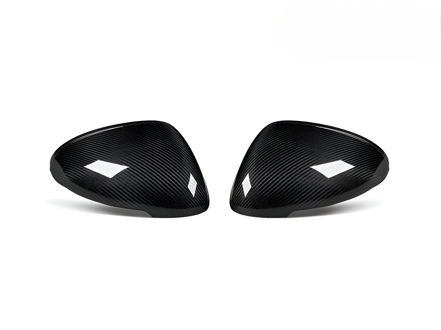 thumbnail image 2 of 3K Real Carbon Fiber Side Mirror Cover Caps For Porsche Macan 2015-2023 – Glossy, No Light Hole, Adhesive Attachment 2 of 5