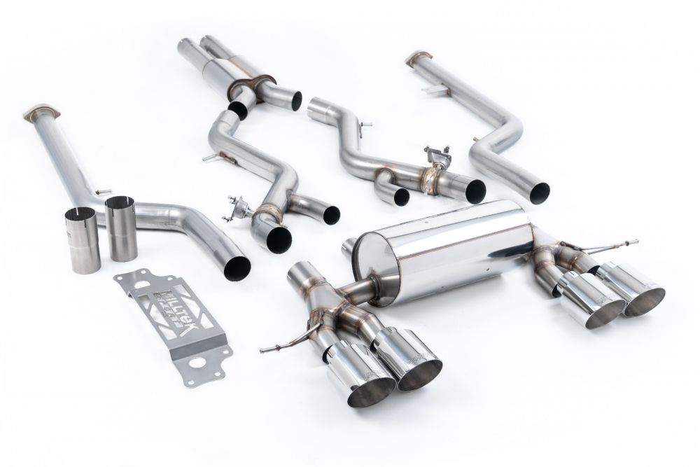 Milltek Valved Catback Exhaust System for G87 BMW M2 (OPF / GPF) with Polished Tips - Resonated Version