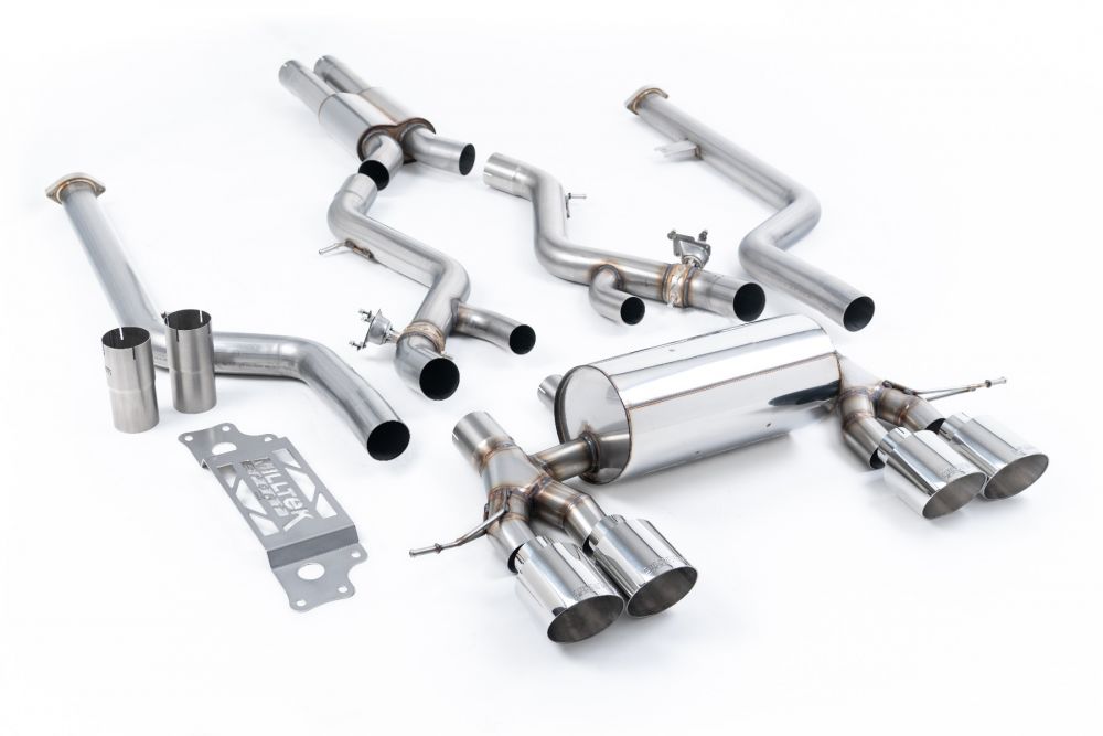 Milltek Valved Catback Exhaust System for G87 BMW M2 (non-OPF / GPF) with Polished Tips - Resonated Version