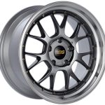 BBS Forged LM-R Duoblock Wheel Set for R33 / R34 Nissan Skyline GT-R in Diamond Black / Silver Diamond-Cut