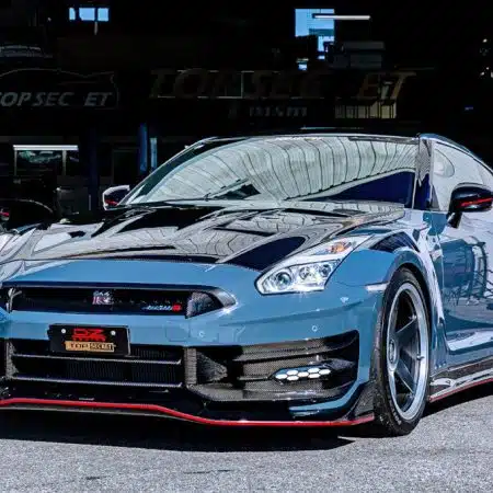 Top Secret Half Carbon Front Bumper Kit & GT Wide Fenders Set for R35 Nissan GT-R