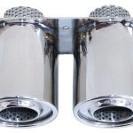 CARGRAPHIC Double-End Sport Tailpipes for 997 / 991 Porsche 911 GT3 & GT3 RS in Mirror Polished