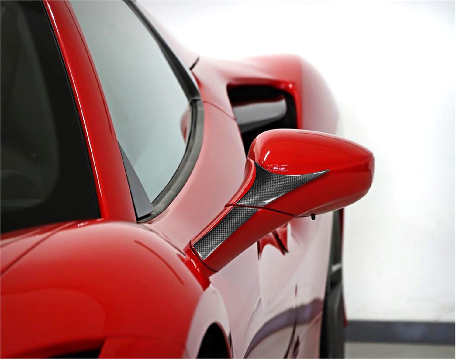 Ferrari 308 Side View Mirror Pair - Custom Black Universal Retro Style Door Mirrors